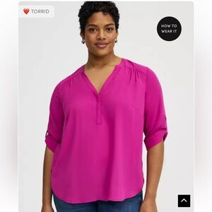 Torrid Animal Print Blouse - Black and Brown